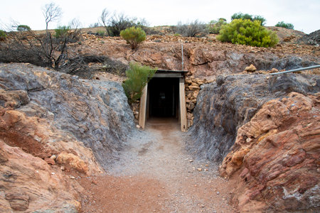 Old Underground Mine Tunnel Entrance
