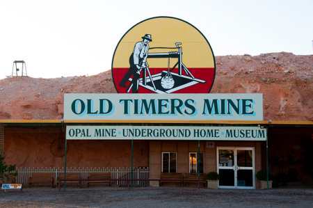 Coober Pedy, Australia - May 4, 2022: Old Timers Mine opened to tourists for underground tours of opal miningのeditorial素材