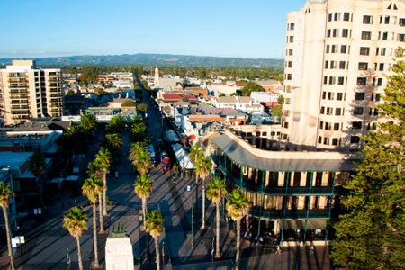 Glenelg, Australia - May 2, 2022: Moseley square seen from the ferris wheelのeditorial素材