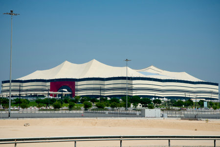 Doha, Qatar - October 6, 2022: Al Bayt Stadiumのeditorial素材