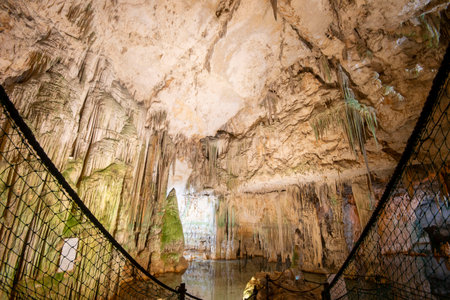 Neptune's Grotto - Sardinia - Italyの写真素材