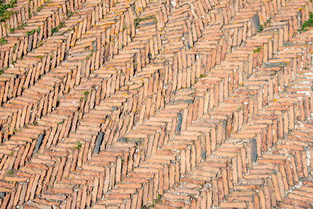 Historic Ruins of Villa di Tiberio - Italyの写真素材