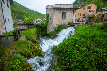 Village of Rasiglia - Italyの写真素材