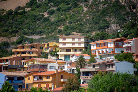 Town of Nebida - Sardinia - Italyの写真素材