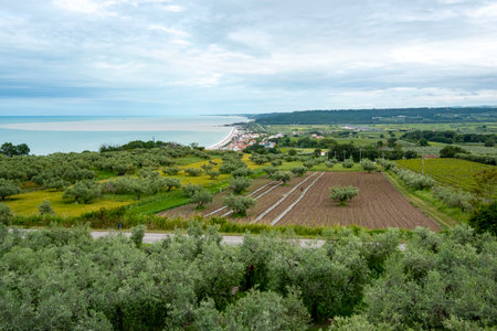 Agricultural Fields in Abruzzo - Italyの写真素材