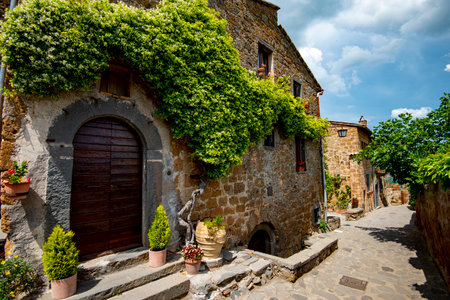 Town of Civita di Bagnoregio - Italyの写真素材
