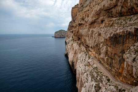 Access to Neptune Grotto Staircase - Sardinia - Italy