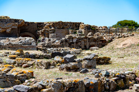 Archaeological Park of Nora - Sardinia - Italyの写真素材