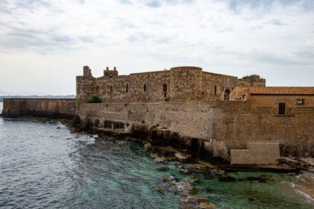 Maniace Castle in Ortigia - Sicily - Italyの写真素材