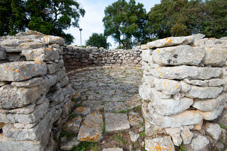 Nuragic Sanctuary of Santa Vittoria - Sardinia - Italyの写真素材