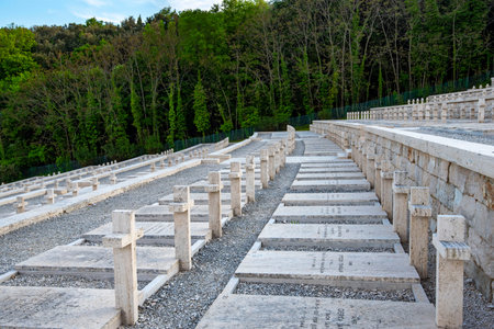 Polish WWII Cemetary - Monte Cassino - Italyの写真素材