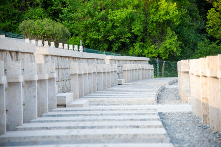 Polish WWII Cemetary - Monte Cassino - Italyの写真素材