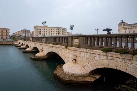 Umbertino Bridge - Siracusa - Italyの写真素材