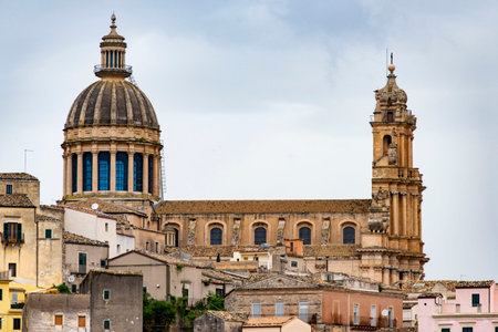 Cathedral of San Giorgio - Ibla - Italyの写真素材