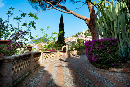 Taormina Public Gardens - Sicily - Italyの写真素材