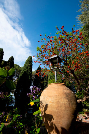 Taormina Public Gardens - Sicily - Italyの写真素材
