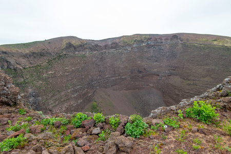 Crater of Vesuvius - Italyの写真素材