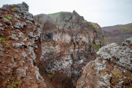 Crater of Vesuvius - Italyの写真素材