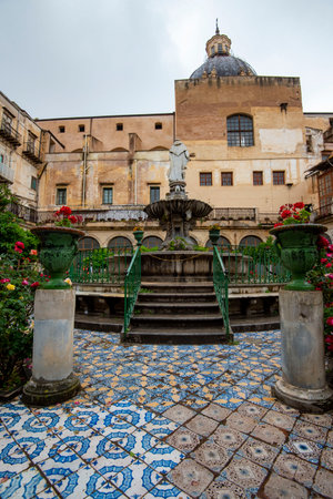 Monastery of Santa Caterina d'Alessandria - Palermo - Italyの写真素材