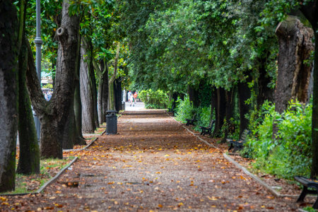 Villa Borghese Park - Rome - Italyの写真素材