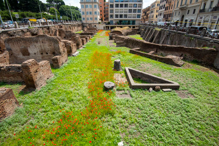 Ruins of Ludus Magnus - Rome - Italyの写真素材