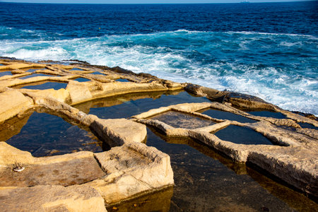 Salt Pans - Maltaの写真素材