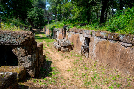 Necropolis Banditaccia - Cerveteri - Italyの写真素材