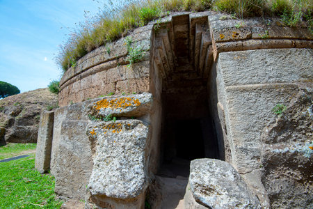 Necropolis Banditaccia - Cerveteri - Italyの写真素材