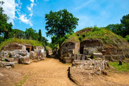 Necropolis Banditaccia - Cerveteri - Italyの写真素材