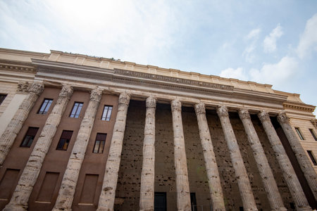 Temple of Hadrian - Rome - Italyの写真素材