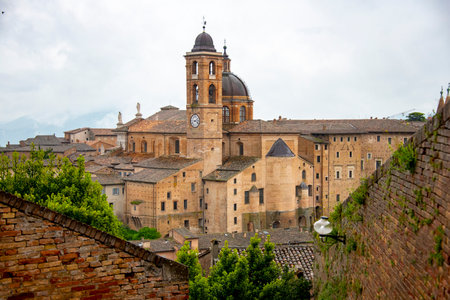 View of the historic center of Volterra, Tuscany, Italyの写真素材