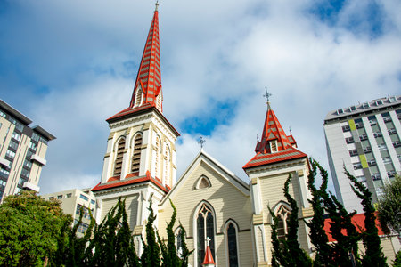 St John's Presbyterian Church - Wellington - New Zealandの写真素材