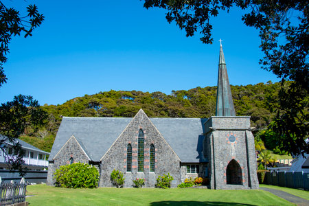 Church in South Island, New Zealand. The church was built in the 1800s.の写真素材