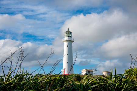 Lighthouse on the coast of Ponta Delgada, Portugalの写真素材