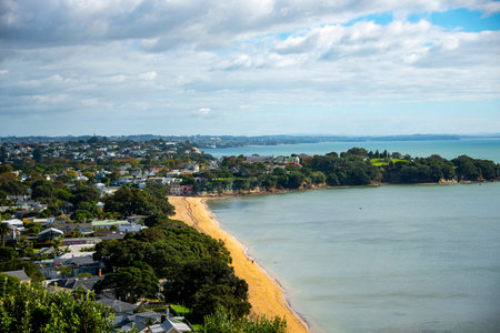 Aerial view of the coastline and beach of Newquay, Victoria, Australiaの写真素材