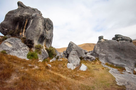 Landscape view of the rocks of Torcal de Antequeraの写真素材