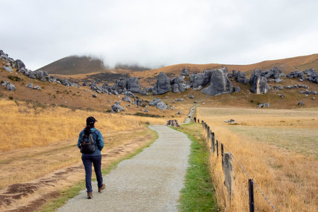 Castle Hill Rocks - New Zealandの写真素材