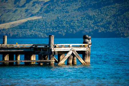 Glenorchy Wharf - New Zealandの写真素材
