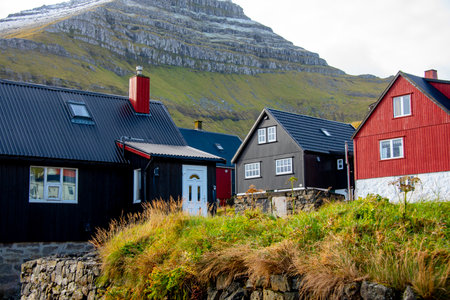 Mikladalur Village - Faroe Islandsの写真素材