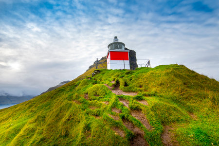 Kallur Lighthouse - Faroe Islandsの写真素材