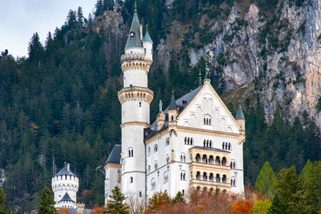 Neuschwanstein Castle in Bavaria - Germanyの写真素材