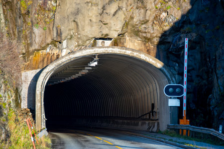 Nappstraum Tunnel (Nappstraumtunnelen) - Norwayの写真素材