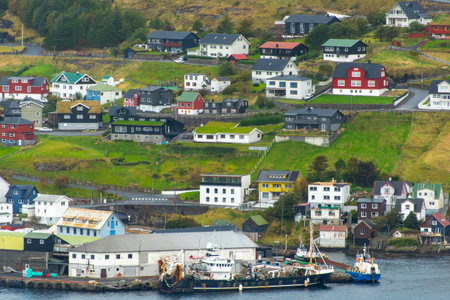 Town of Vestmanna - Faroe Islandsの写真素材