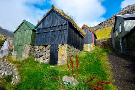 Town of Bour - Faroe Islandsの写真素材