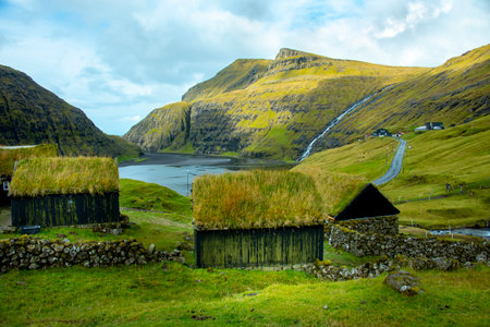 Duvugardar Saksun Farm - Faroe Islandsの写真素材