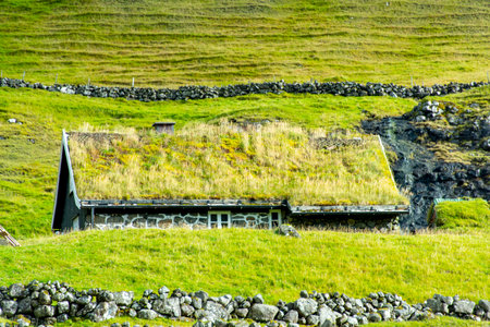 Duvugardar Saksun Farm - Faroe Islandsの写真素材