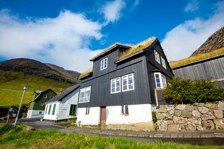 Town of Bour - Faroe Islandsの写真素材