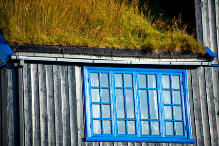 Turf House in Torshavn - Faroe Islandsの写真素材