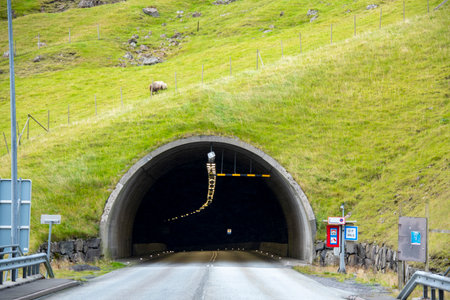 Vagar Tunnel - Faroe Islandsの写真素材