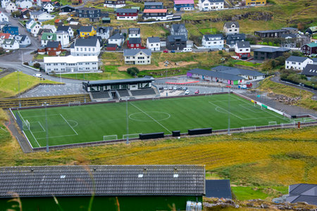 Town of Eidi - Faroe Islandsの写真素材